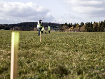 Markierung georteter Leitungspunkte