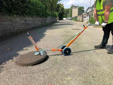 Heben mit dem Radhebel APS90.