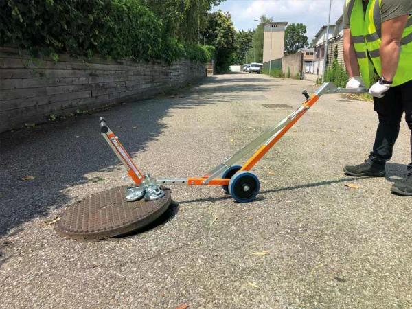 Heben mit dem Radhebel APS90.