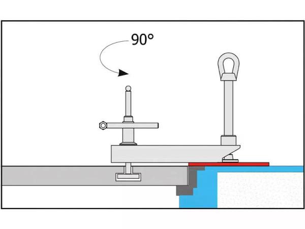Schritt 2. Drehen und Beobachten des mechanischen Hakens.