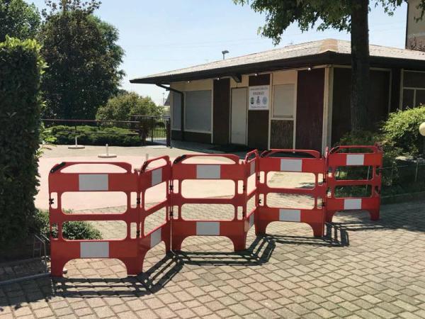 Verwendung als ungefaltete lineare Barriere.